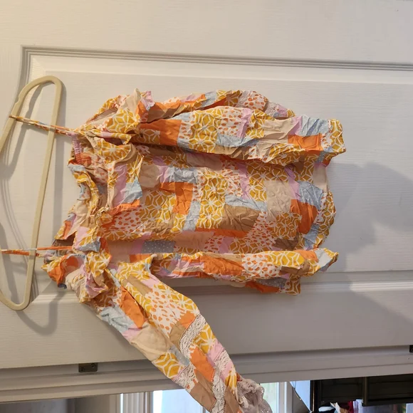 Cato Multicolor Patchwork Blouse Size XL Euc - Picture 2 of 4